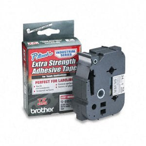 Etiqueta plata continua laminada con adhesivo super resistente Brother TZES951 - de 24 mm de ancho x 8 mts de largo. Impresión en negro. Etiqueta plata continua laminada con adhesivo super resistente Brother TZES951 - de 24 mm de ancho x 8 mts de largo. Impresión en negro.